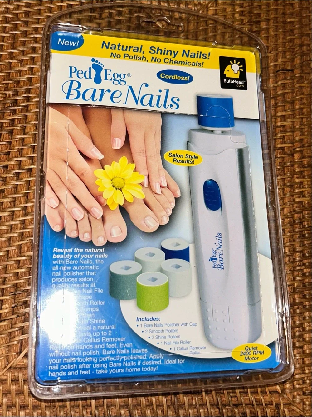 Ped egg bare nails: nail polisher, smooth rollers, shine rollers, callus remover
